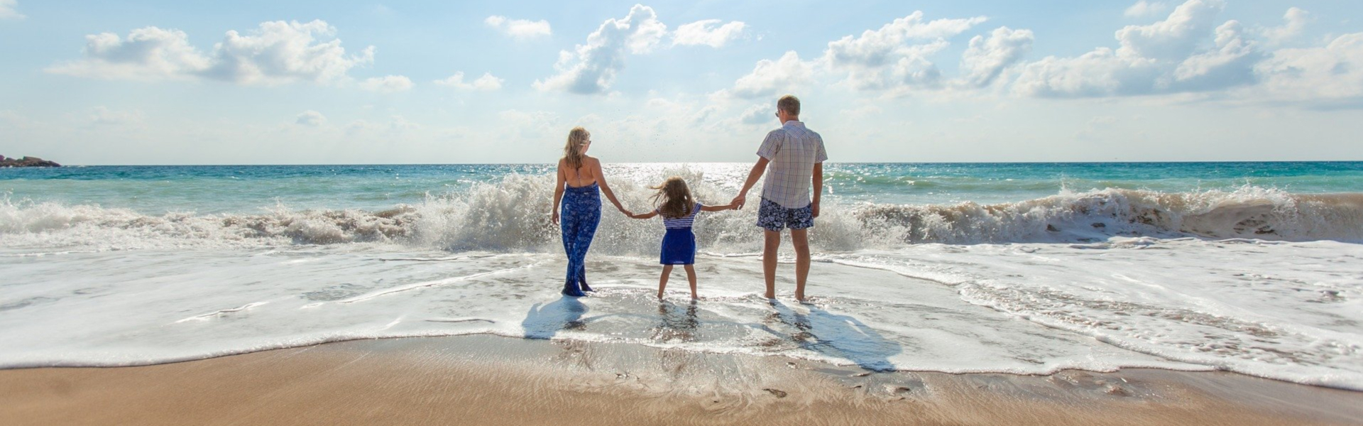 famiglia in spiaggia